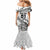 Custom New Zealand Silver Fern Rugby Mermaid Dress Aotearoa Kiwi Maori White Version LT01 - Polynesian Pride