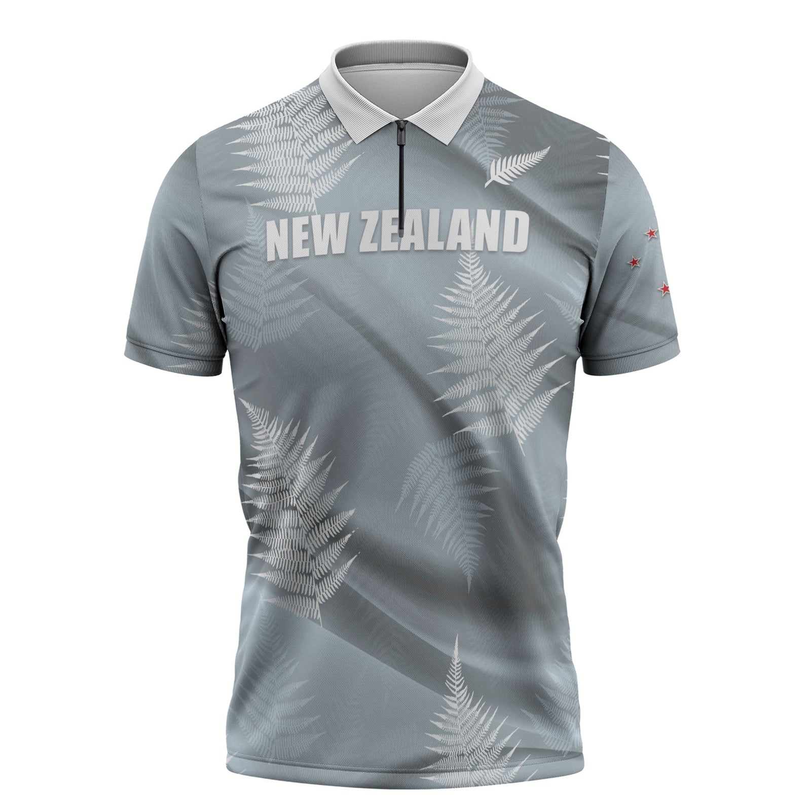 Custom Rugby New Zealand 2026 Zipper Polo Shirt The Fern Go Champions