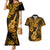 Hawaii Ukulele Couples Matching Mermaid Dress and Hawaiian Shirt Polynesian Pattern Gold Version LT01 Gold - Polynesian Pride