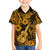 Hawaii Ukulele Family Matching Off Shoulder Short Dress and Hawaiian Shirt Polynesian Pattern Gold Version LT01 Son's Shirt Gold - Polynesian Pride