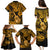 Hawaii Ukulele Family Matching Puletasi Dress and Hawaiian Shirt Polynesian Pattern Gold Version LT01 - Polynesian Pride