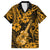 Hawaii Ukulele Family Matching Puletasi Dress and Hawaiian Shirt Polynesian Pattern Gold Version LT01 Dad's Shirt - Short Sleeve Gold - Polynesian Pride