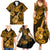 Hawaii Ukulele Family Matching Summer Maxi Dress and Hawaiian Shirt Polynesian Pattern Gold Version LT01 - Polynesian Pride