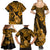 Hawaii Ukulele Family Matching Summer Maxi Dress and Hawaiian Shirt Polynesian Pattern Gold Version LT01 - Polynesian Pride