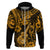 Hawaii Ukulele Hoodie Polynesian Pattern Gold Version LT01 Zip Hoodie Gold - Polynesian Pride