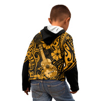 Hawaii Ukulele Kid Hoodie Polynesian Pattern Gold Version LT01 - Polynesian Pride