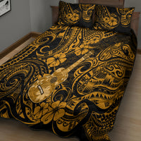 Hawaii Ukulele Quilt Bed Set Polynesian Pattern Gold Version LT01 - Polynesian Pride