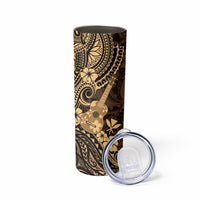 Hawaii Ukulele Skinny Tumbler Polynesian Pattern Gold Version LT01 - Polynesian Pride