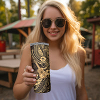 Hawaii Ukulele Skinny Tumbler Polynesian Pattern Gold Version LT01 - Polynesian Pride