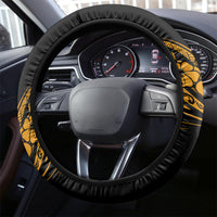 Hawaii Ukulele Steering Wheel Cover Polynesian Pattern Gold Version LT01 - Polynesian Pride