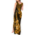 Hawaii Ukulele Tank Maxi Dress Polynesian Pattern Gold Version LT01 - Polynesian Pride