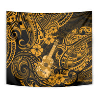 Hawaii Ukulele Tapestry Polynesian Pattern Gold Version LT01 - Polynesian Pride
