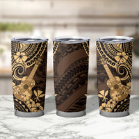 Hawaii Ukulele Tumbler Cup Polynesian Pattern Gold Version LT01 - Polynesian Pride