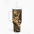 Hawaii Ukulele Tumbler With Handle Polynesian Pattern Gold Version