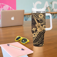 Hawaii Ukulele Tumbler With Handle Polynesian Pattern Gold Version LT01 - Polynesian Pride