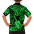 Hawaii Ukulele Family Matching Off Shoulder Long Sleeve Dress and Hawaiian Shirt Polynesian Pattern Green Version LT01 - Polynesian Pride