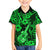 Hawaii Ukulele Family Matching Off Shoulder Long Sleeve Dress and Hawaiian Shirt Polynesian Pattern Green Version LT01 Son's Shirt Green - Polynesian Pride