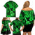 Hawaii Ukulele Family Matching Off Shoulder Short Dress and Hawaiian Shirt Polynesian Pattern Green Version LT01 - Polynesian Pride