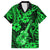 Hawaii Ukulele Family Matching Off Shoulder Short Dress and Hawaiian Shirt Polynesian Pattern Green Version LT01 Dad's Shirt - Short Sleeve Green - Polynesian Pride