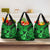 Hawaii Ukulele Grocery Bag Polynesian Pattern Green Version