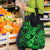 Hawaii Ukulele Grocery Bag Polynesian Pattern Green Version