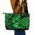 Hawaii Ukulele Leather Tote Bag Polynesian Pattern Green Version LT01 - Polynesian Pride