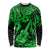 Hawaii Ukulele Long Sleeve Shirt Polynesian Pattern Green Version LT01 Unisex Green - Polynesian Pride