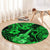 Hawaii Ukulele Round Carpet Polynesian Pattern Green Version LT01 - Polynesian Pride