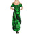 Hawaii Ukulele Summer Maxi Dress Polynesian Pattern Green Version LT01 - Polynesian Pride