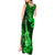 Hawaii Ukulele Tank Maxi Dress Polynesian Pattern Green Version LT01 - Polynesian Pride