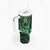 Hawaii Ukulele Tumbler With Handle Polynesian Pattern Green Version