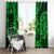 Hawaii Ukulele Window Curtain Polynesian Pattern Green Version LT01 - Polynesian Pride