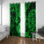 Hawaii Ukulele Window Curtain Polynesian Pattern Green Version LT01 - Polynesian Pride