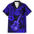 Hawaii Ukulele Family Matching Long Sleeve Bodycon Dress and Hawaiian Shirt Polynesian Pattern Navy Blue Version LT01 Dad's Shirt - Short Sleeve Blue - Polynesian Pride