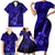 Hawaii Ukulele Family Matching Short Sleeve Bodycon Dress and Hawaiian Shirt Polynesian Pattern Navy Blue Version LT01 - Polynesian Pride