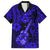 Hawaii Ukulele Family Matching Short Sleeve Bodycon Dress and Hawaiian Shirt Polynesian Pattern Navy Blue Version LT01 Dad's Shirt - Short Sleeve Blue - Polynesian Pride