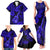 Hawaii Ukulele Family Matching Tank Maxi Dress and Hawaiian Shirt Polynesian Pattern Navy Blue Version LT01 - Polynesian Pride