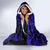 Hawaii Ukulele Hooded Blanket Polynesian Pattern Navy Blue Version LT01 - Polynesian Pride