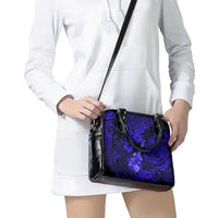 Hawaii Ukulele Shoulder Handbag Polynesian Pattern Navy Blue Version LT01 - Polynesian Pride