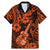 Hawaii Ukulele Family Matching Mermaid Dress and Hawaiian Shirt Polynesian Pattern Orange Version LT01 Dad's Shirt - Short Sleeve Orange - Polynesian Pride