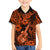 Hawaii Ukulele Family Matching Off Shoulder Long Sleeve Dress and Hawaiian Shirt Polynesian Pattern Orange Version LT01 Son's Shirt Orange - Polynesian Pride