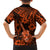 Hawaii Ukulele Family Matching Puletasi Dress and Hawaiian Shirt Polynesian Pattern Orange Version LT01 - Polynesian Pride