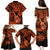 Hawaii Ukulele Family Matching Puletasi Dress and Hawaiian Shirt Polynesian Pattern Orange Version LT01 - Polynesian Pride