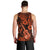 Hawaii Ukulele Men Tank Top Polynesian Pattern Orange Version LT01 - Polynesian Pride