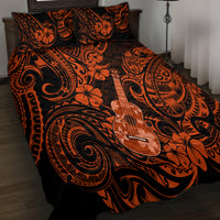 Hawaii Ukulele Quilt Bed Set Polynesian Pattern Orange Version LT01 - Polynesian Pride