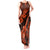 Hawaii Ukulele Tank Maxi Dress Polynesian Pattern Orange Version LT01 Women Orange - Polynesian Pride