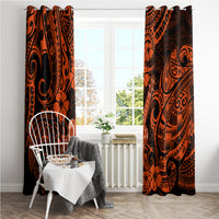 Hawaii Ukulele Window Curtain Polynesian Pattern Orange Version LT01 - Polynesian Pride