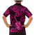 Hawaii Ukulele Family Matching Mermaid Dress and Hawaiian Shirt Polynesian Pattern Pink Version LT01 - Polynesian Pride