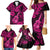 Hawaii Ukulele Family Matching Mermaid Dress and Hawaiian Shirt Polynesian Pattern Pink Version LT01 - Polynesian Pride