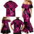 Hawaii Ukulele Family Matching Mermaid Dress and Hawaiian Shirt Polynesian Pattern Pink Version LT01 - Polynesian Pride